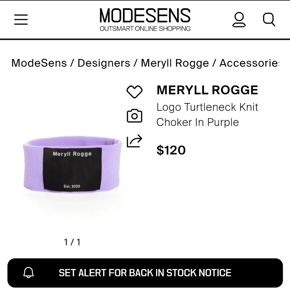 Meryll Rogge Purple Knit Choker